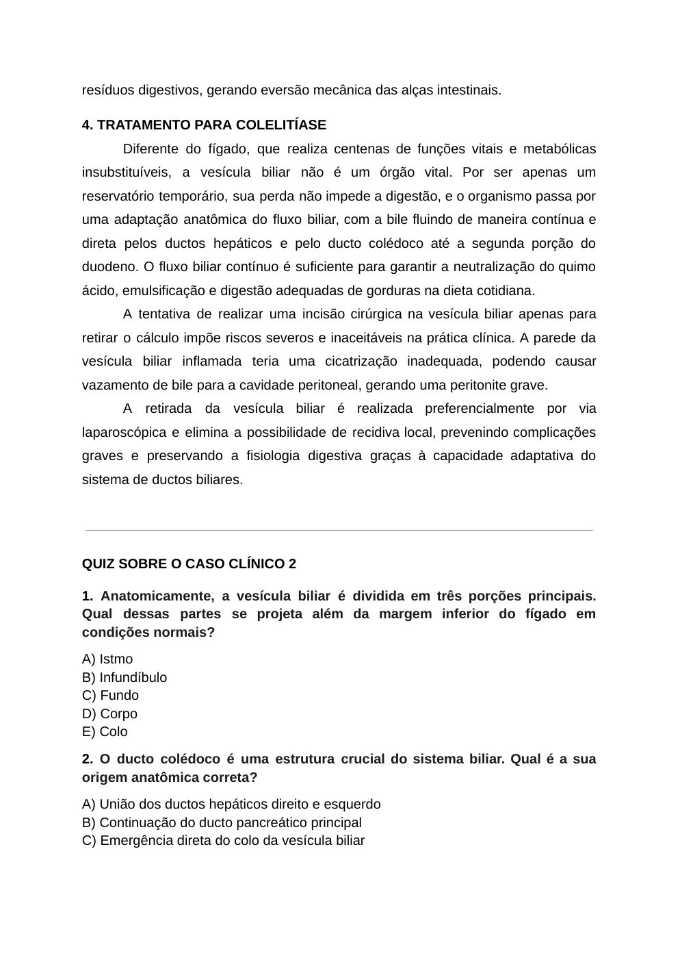 Página 8 do material-fonte — Colelitíase